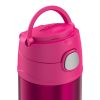 Thermos FUNtainer Stainless Steel Insulated Pink Water Bottle w/Straw - 12oz