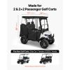 Golf Cart Cover, Visible Full-Enclosure 2&2+2 Passenger Golf Cart, 420D Waterproof Oxford Fabric Club Car Cover Fits Most Carts Club Car, Yamaha, EZGO