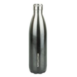 NATHAN Chroma Double-Walled Insulated Stainless Steel BPA Free Water Bottle 25oz, Charcoal