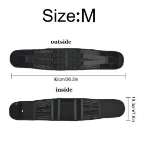 Adjustable Lower Back Brace Lumbar Support Waist Belt For Men Women Pain Relief M L XL (Option: 1pack)