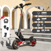 Fast 1600W Electric Scooter with Seat for Adult, Max Speed 28mph, 30miles Range, 48V 18Ah, 10'' Off-road Tires,Foldable Commuter E-scooter