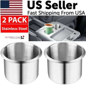 Universal Stainless Steel Cup Drink Holders for Car Boat Truck Marine Camper RV (Option: Default Title)